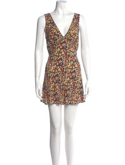 Pre-owned Réalisation Par Silk Mini Dress In Multi
