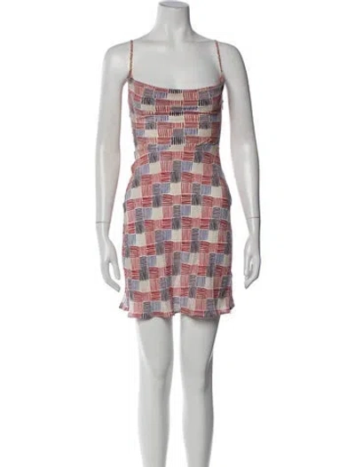 Pre-owned Réalisation Par Silk Mini Dress In Multi
