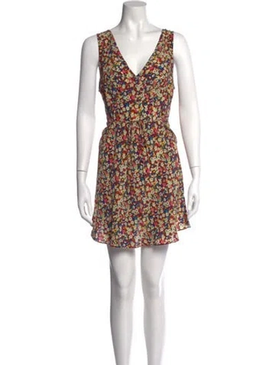 Pre-owned Réalisation Par Silk Mini Dress In Multi