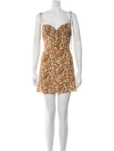 Pre-owned Réalisation Par Silk Mini Dress In Multicolor