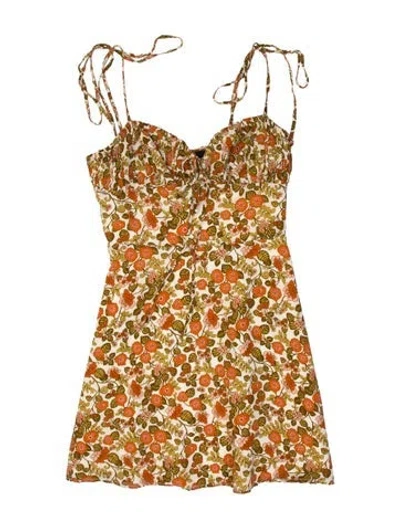 Pre-owned Réalisation Par Silk Mini Dress In Neutral