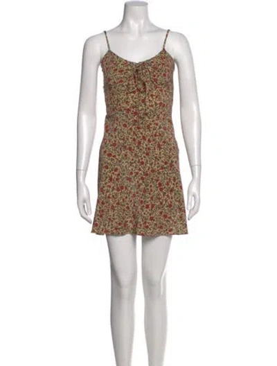 Pre-owned Réalisation Par Silk Mini Dress In Neutral