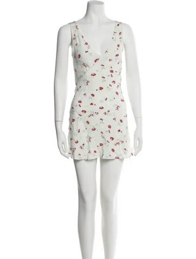 Pre-owned Réalisation Par Silk Mini Dress In Neutral
