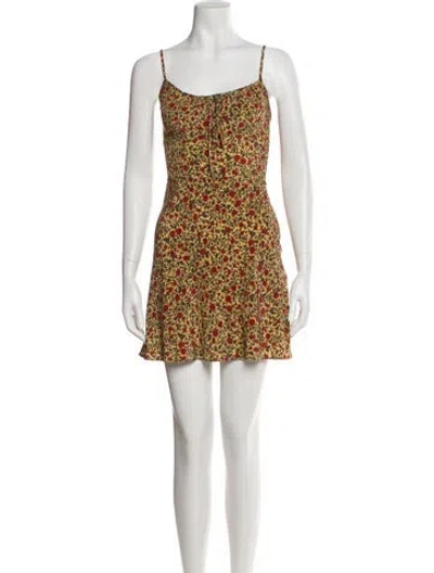 Pre-owned Réalisation Par Silk Mini Dress In Neutral