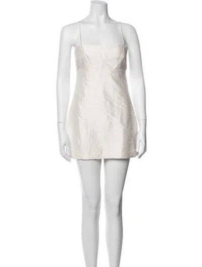 Pre-owned Réalisation Par Silk Mini Dress In Neutral