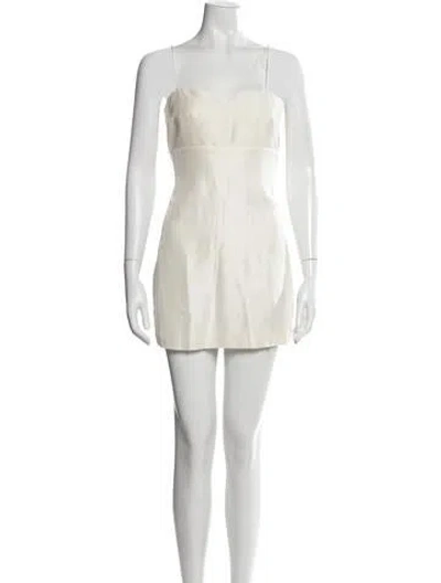Pre-owned Réalisation Par Silk Mini Dress In Neutral