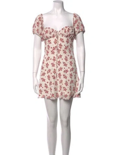 Pre-owned Réalisation Par Silk Mini Dress In Neutrals