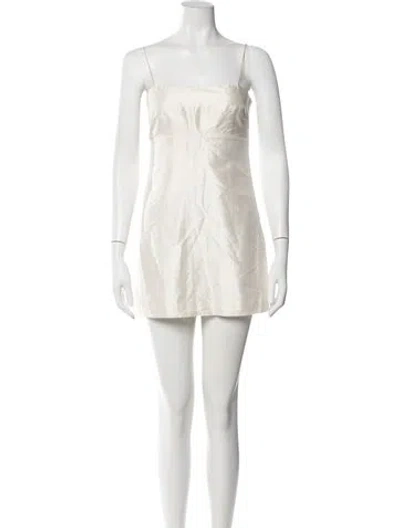 Pre-owned Réalisation Par Silk Mini Dress In Neutrals
