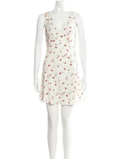 Pre-owned Réalisation Par Silk Mini Dress In Neutrals