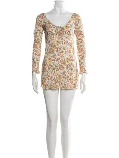 Pre-owned Réalisation Par Silk Mini Dress In Neutrals