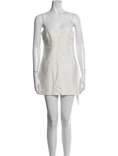 Pre-owned Réalisation Par Silk Mini Dress In Neutrals