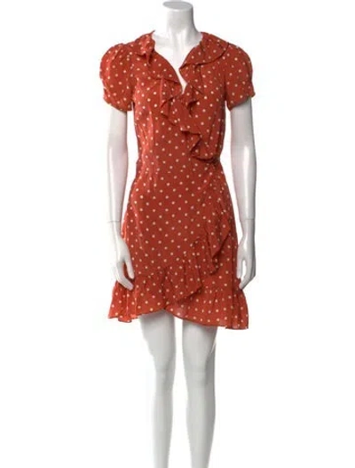 Pre-owned Réalisation Par Silk Mini Dress In Orange