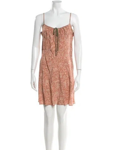 Pre-owned Réalisation Par Silk Mini Dress In Orange