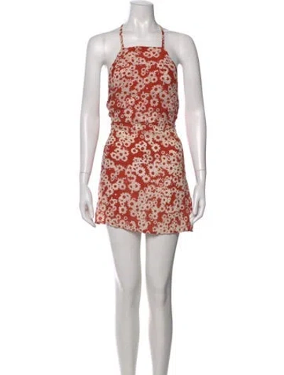 Pre-owned Réalisation Par Silk Mini Dress In Orange