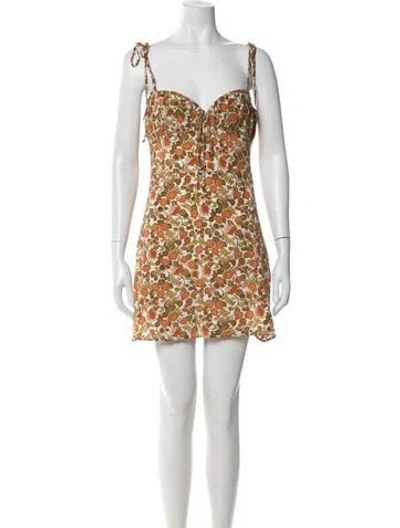 Pre-owned Réalisation Par Silk Mini Dress In Orange