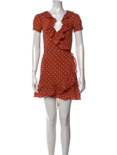 Pre-owned Réalisation Par Silk Mini Dress In Orange