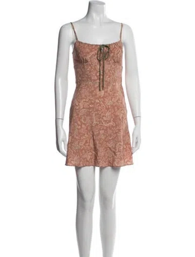 Pre-owned Réalisation Par Silk Mini Dress In Orange