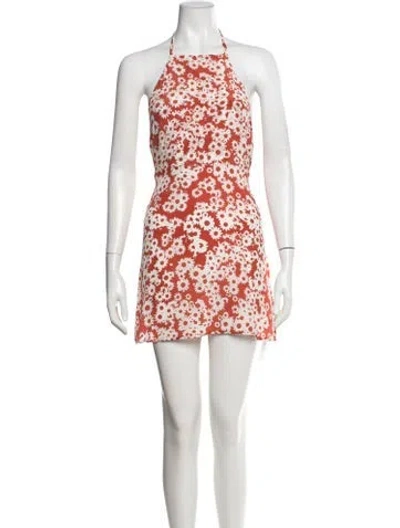 Pre-owned Réalisation Par Silk Mini Dress In Orange