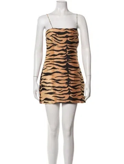 Pre-owned Réalisation Par Silk Mini Dress In Orange