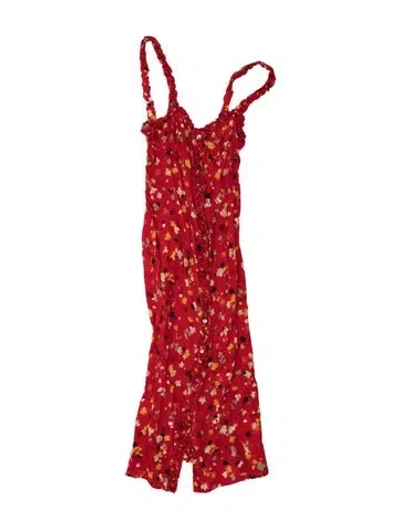 Pre-owned Réalisation Par Silk Mini Dress In Orange/red