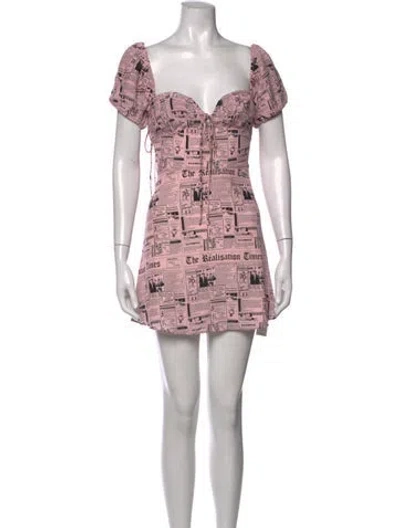 Pre-owned Réalisation Par Silk Mini Dress In Pink