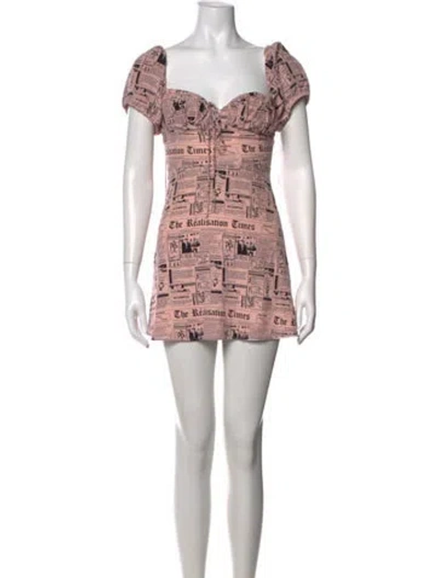 Pre-owned Réalisation Par Silk Mini Dress In Pink