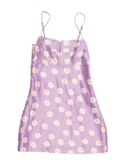 Pre-owned Réalisation Par Silk Mini Dress In Purple