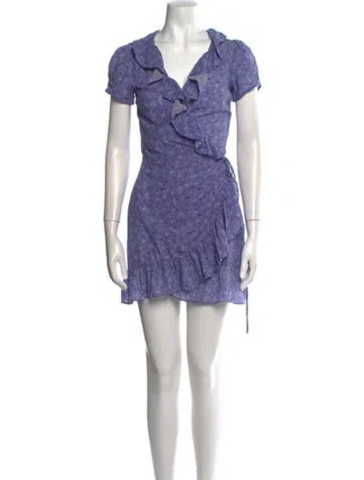 Pre-owned Réalisation Par Silk Mini Dress In Purple