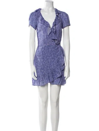 Pre-owned Réalisation Par Silk Mini Dress In Purple