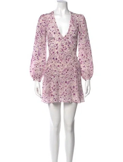 Pre-owned Réalisation Par Silk Mini Dress In Purple