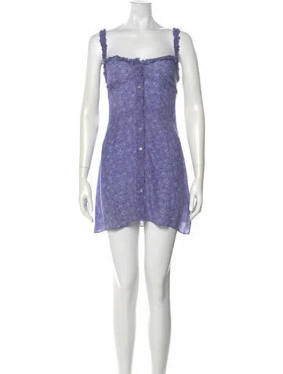 Pre-owned Réalisation Par Silk Mini Dress In Purple