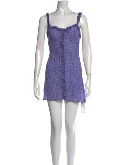 Pre-owned Réalisation Par Silk Mini Dress In Purple