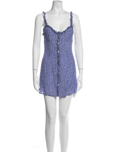 Pre-owned Réalisation Par Silk Mini Dress In Purple