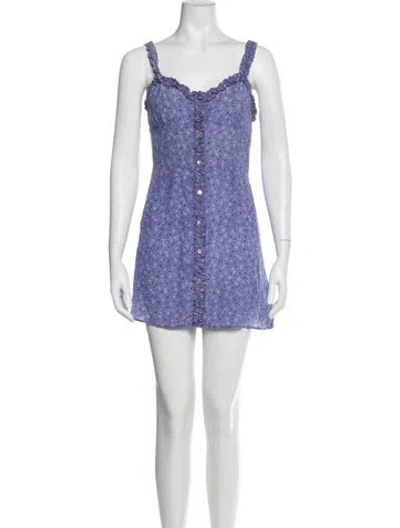 Pre-owned Réalisation Par Silk Mini Dress In Purple
