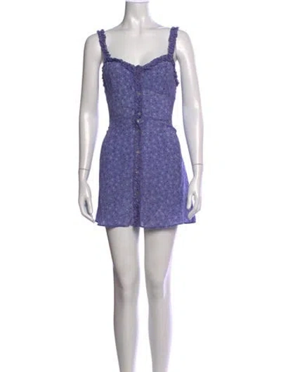 Pre-owned Réalisation Par Silk Mini Dress In Purple