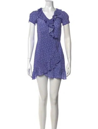 Pre-owned Réalisation Par Silk Mini Dress In Purple