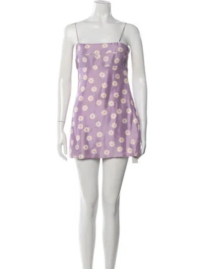 Pre-owned Réalisation Par Silk Mini Dress In Purple