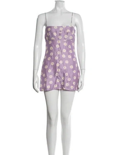 Pre-owned Réalisation Par Silk Mini Dress In Purple