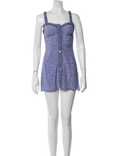 Pre-owned Réalisation Par Silk Mini Dress In Purple