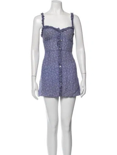 Pre-owned Réalisation Par Silk Mini Dress In Purple