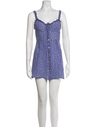 Pre-owned Réalisation Par Silk Mini Dress In Purple