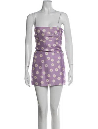 Pre-owned Réalisation Par Silk Mini Dress In Purple