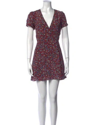 Pre-owned Réalisation Par Silk Mini Dress In Purple/red