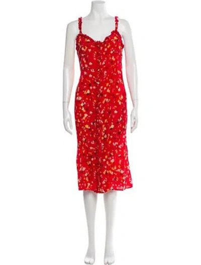 Pre-owned Réalisation Par Silk Mini Dress In Red