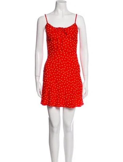 Pre-owned Réalisation Par Silk Mini Dress In Red
