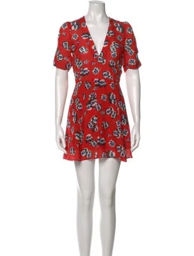 Pre-owned Réalisation Par Silk Mini Dress In Red