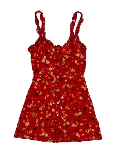 Pre-owned Réalisation Par Silk Mini Dress In Red