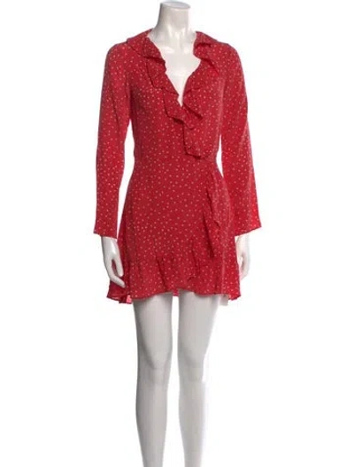 Pre-owned Réalisation Par Silk Mini Dress In Red