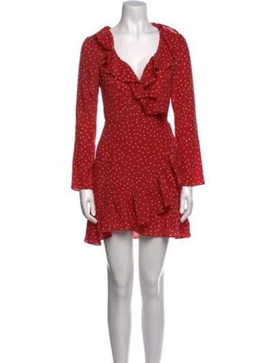 Pre-owned Réalisation Par Silk Mini Dress In Red