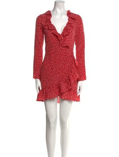 Pre-owned Réalisation Par Silk Mini Dress In Red